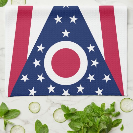 Ohio-Staats-Flagge Handtuch (Gefaltet)