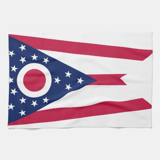 Ohio-Staats-Flagge Handtuch (Horizontal)