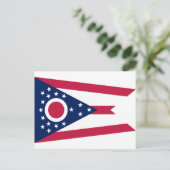 Ohio-Staats-Flagge Postkarte (Stehend Vorderseite)