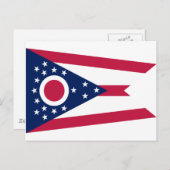 Ohio-Staats-Flagge Postkarte (Vorne/Hinten)