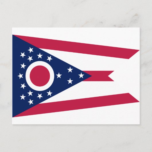 Ohio-Staats-Flagge Postkarte (Vorderseite)