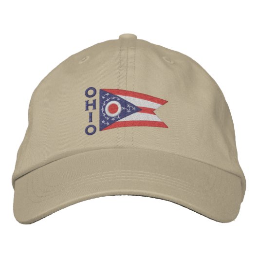 Ohio-Staats-Flaggen-Entwurf Bestickte Kappe (Vorderseite)