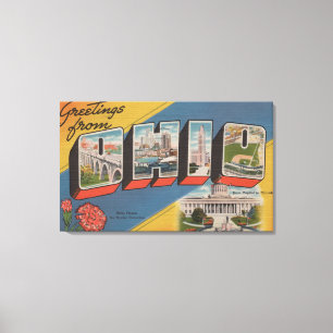 Ohio (Staats-Hauptstadt/Blume) - große Leinwanddruck
