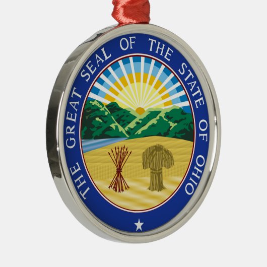 Ohio-Staats-Siegelamerika-Republiksymbolflagge Ornament Aus Metall (Rechts)