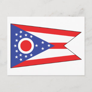 Ohio Staatsflagge Buckeye-Staat Einzigartiger Wimp Postkarte