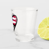 Ohio Staatsflagge im Herzen, OH Shotglas Schnapsglas (Rechts)