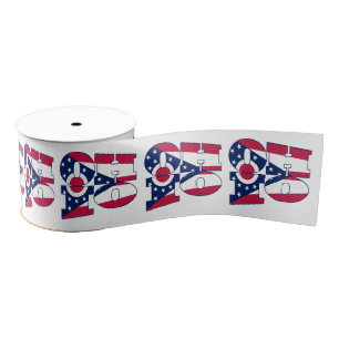 Ohio-Staatsflaggen-Typografieentwurf Ripsband