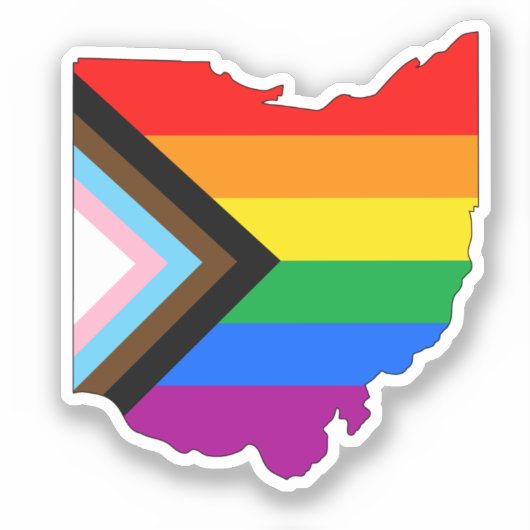 Ohio Staatsstolz LGBTQ-Progress-Prix Aufkleber (Vorderseite)