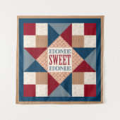 Ohio Star Quilt Block - Zuhause Sweet Zuhause Wandteppich (Vorderseite)