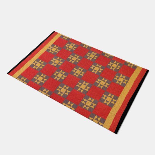 Ohio Star quilt Fußmatte (Schrägansicht)