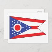Ohio State Flag Buckeye State Unique Pennant Blue Postkarte (Vorne/Hinten)