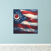 Ohio State Flag Design | Buckeye State Pride Gift  Leinwanddruck (Insitu (Holzboden))