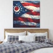 Ohio State Flag Design | Buckeye State Pride Gift  Leinwanddruck (Insitu (Schlafzimmer))