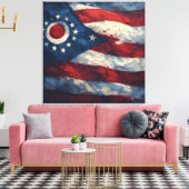 Ohio State Flag Design | Buckeye State Pride Gift Leinwanddruck (Insitu (Wohnzimmer))