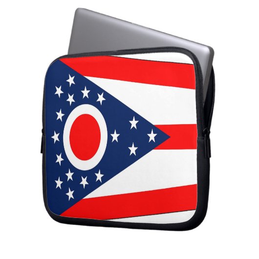 Ohio State Flag Laptop Sleeve (Vorderseite Links)