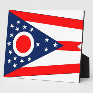 Ohio State Flag Plaque Fotoplatte