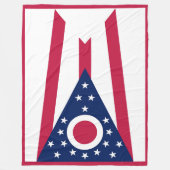 Ohio State Flag Print Patriotc Fleecedecke (Vorderseite)