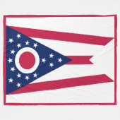 Ohio State Flag Print Patriotc Fleecedecke (Vorderseite (Horizontal))