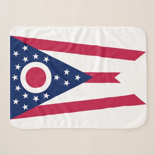 Ohio State Flag Print Patriotic Sherpadecke (Vorderseite (Horizontal))