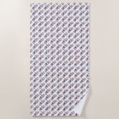 Ohio State Flag Typografy Pattern USA Strandtuch (Vorderseite)