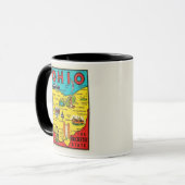 Ohio State Karte Aufkleber Tasse (Vorderseite Links)
