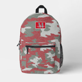 Ohio State Scarlet & Gray Camo Printed  Bedruckter Rucksack