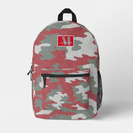 Ohio State Scarlet & Gray Camo Printed  Bedruckter Rucksack (Vorderseite)