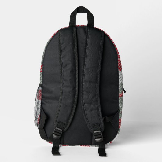 Ohio State Scarlet & Gray Camo Printed Bedruckter Rucksack (Rückseite)