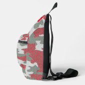 Ohio State Scarlet & Gray Camo Printed Crossbody Bag (Rechts)