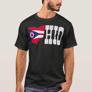 Ohio State und Ohio-Flagge mit Stolz für Ohio T-Shirt
