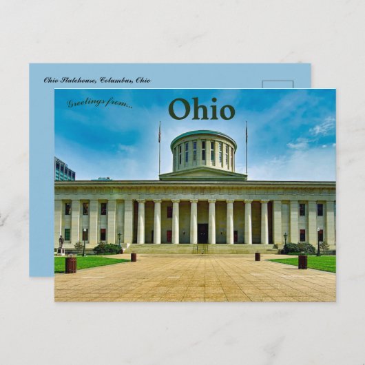 Ohio Statehouse in Columbus Ohio Postkarte (Vorne/Hinten)