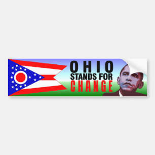 Ohio steht für Änderung - Obama-Autoaufkleber Autoaufkleber