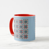 Ohio-Stern-Probenehmer-Steppdecken-Muster-Tasse Tasse (Vorderseite Links)