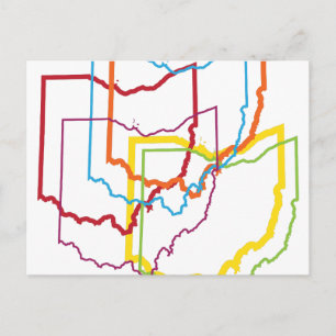 Ohio Stolz Blur Postkarte