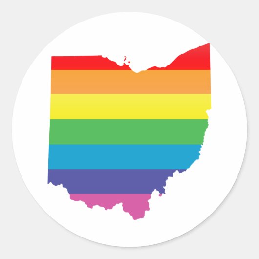 Ohio Stolz. Runder Aufkleber (Vorderseite)