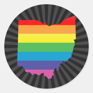 Ohio Stolz. Runder Aufkleber
