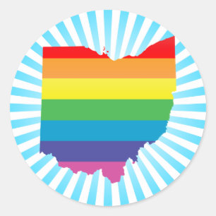 Ohio Stolz. Runder Aufkleber
