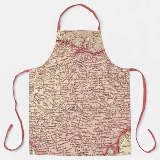 Ohio-Straßenkarte Apron Schürze (Vorderseite)
