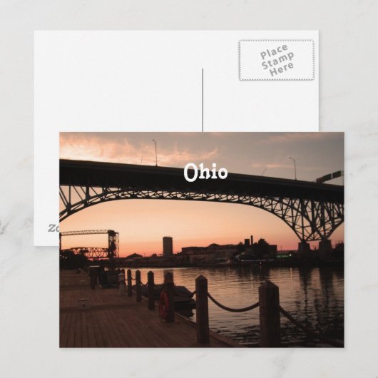 Ohio Sunset Postkarte (Vorne/Hinten)