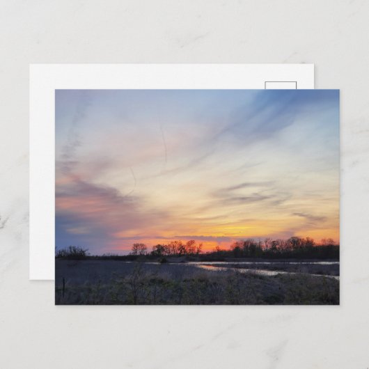 Ohio Sunset Postkarte (Vorne/Hinten)