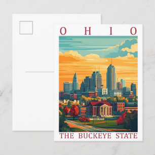 Ohio the Buckeye Staat USA Travel Place Postkarte