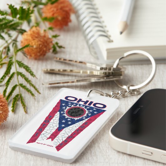 Ohio Total Eclipse Acrylic Schlüsselanhänger (Vorderseite rechts)