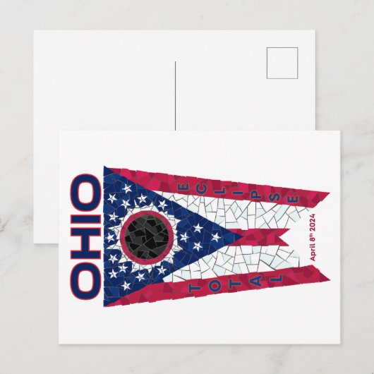 Ohio Total Eclipse Postkarte (Vorne/Hinten)