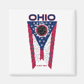 Ohio Total Eclipse Square Magnet (Vorne)