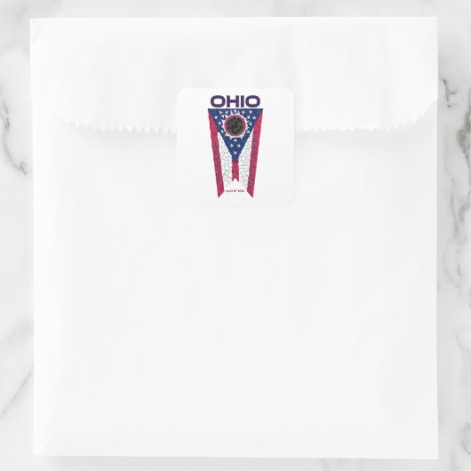 Ohio Total Eclipse Square Sticker (Tasche)