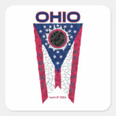 Ohio Total Eclipse Square Sticker (Vorderseite)