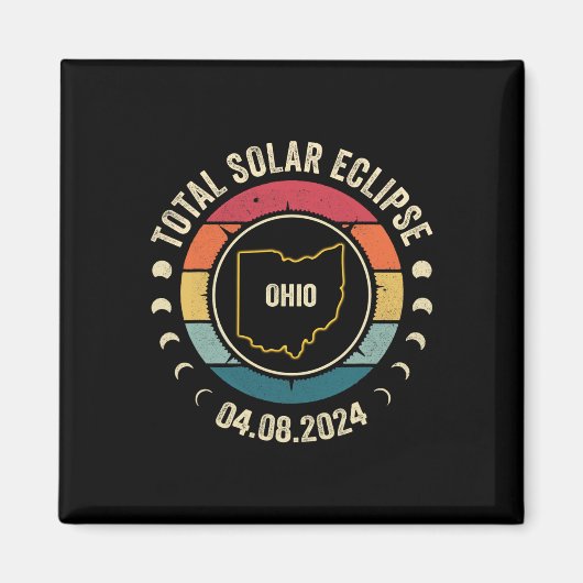 Ohio Total Solar Eclipse 2024 American Totality Ap Magnet (Vorne)