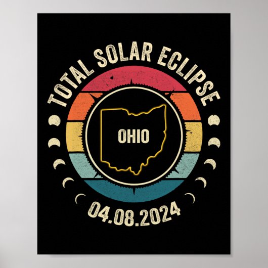 Ohio Total Solar Eclipse 2024 American Totality Ap Poster (Vorne)