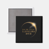 Ohio Total Solar Eclipse 2024 - Ohio Solar Eclipse Magnet (Vorderseite/Rückseite)