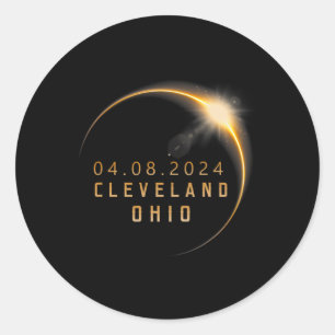 Ohio Total Solar Eclipse 2024 - Ohio Solar Eclipse Runder Aufkleber